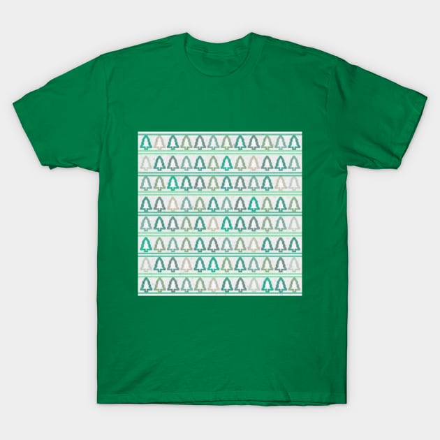 Yule Christmas Tree Pattern T-Shirt by Wicca Fairy